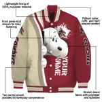 custom arizona coyotes snoopy head red varsity jacket best selling