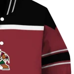 custom arizona coyotes stripe statement red black varsity jacket best selling