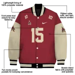 custom arizona coyotes team patch red varsity jacket best selling