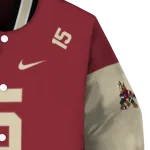 custom arizona coyotes team patch red varsity jacket best selling