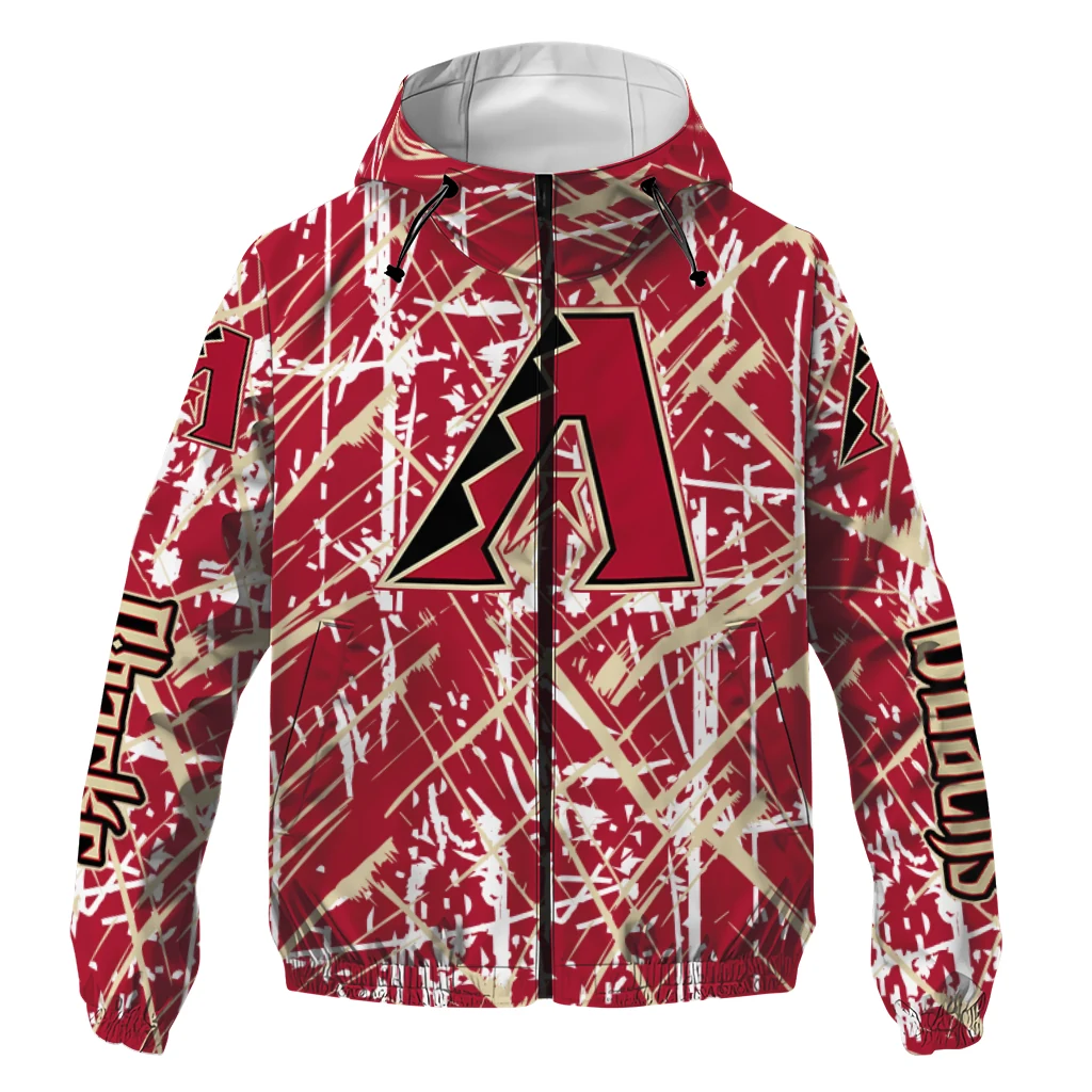 custom arizona diamondbacks brushstroke pattern red windbreaker jacket best selling custom arizona diamondbacks brushstroke pattern red windbreaker jacket best selling