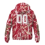 custom arizona diamondbacks brushstroke pattern red windbreaker jacket best selling