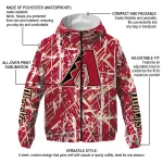 custom arizona diamondbacks brushstroke pattern red windbreaker jacket best selling