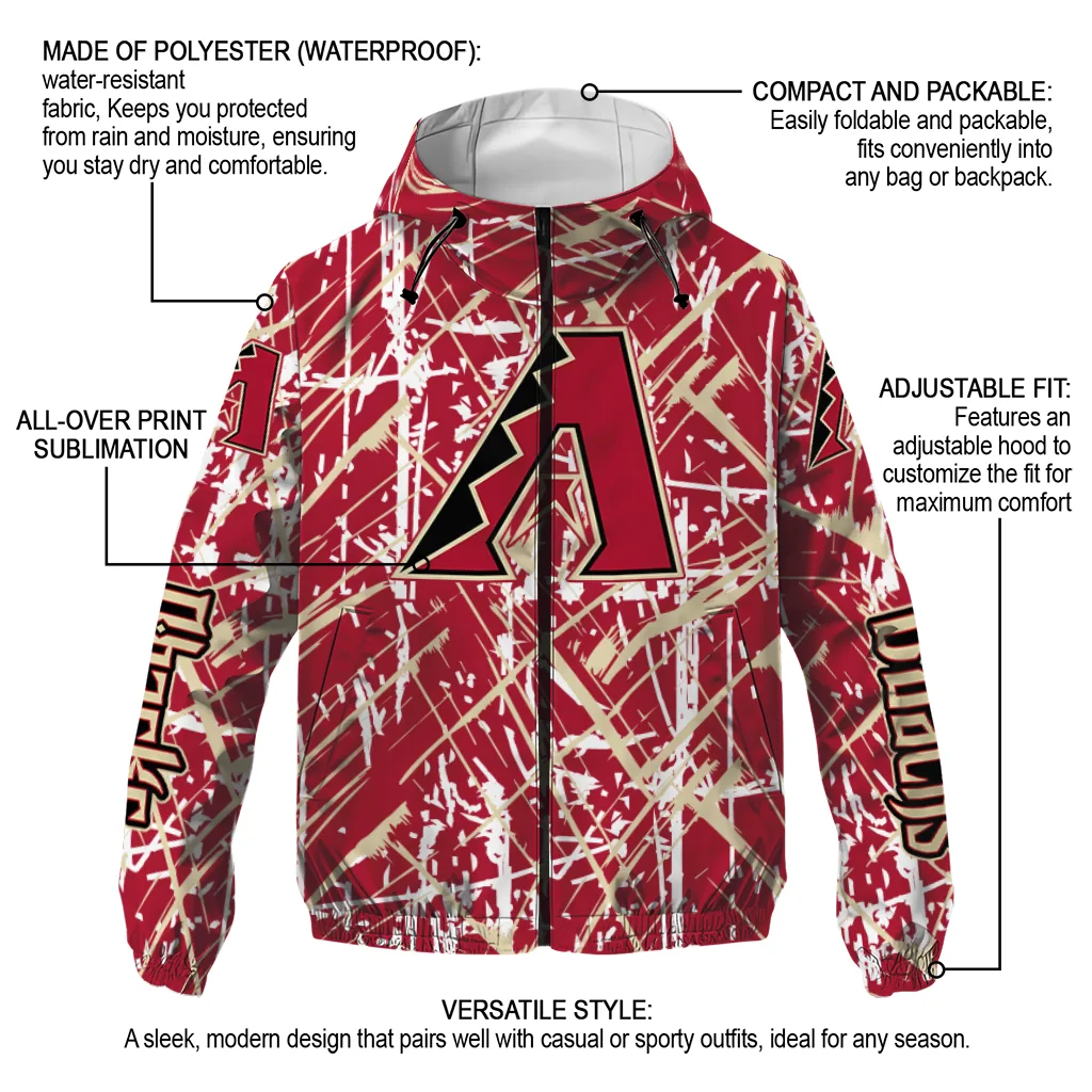 custom arizona diamondbacks brushstroke pattern red windbreaker jacket new arrival custom arizona diamondbacks brushstroke pattern red windbreaker jacket new arrival