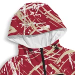 custom arizona diamondbacks brushstroke pattern red windbreaker jacket best selling