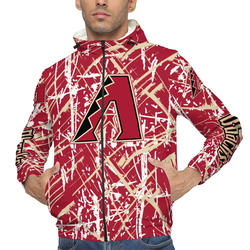 custom arizona diamondbacks brushstroke pattern red windbreaker jacket top rated custom arizona diamondbacks brushstroke pattern red windbreaker jacket top rated