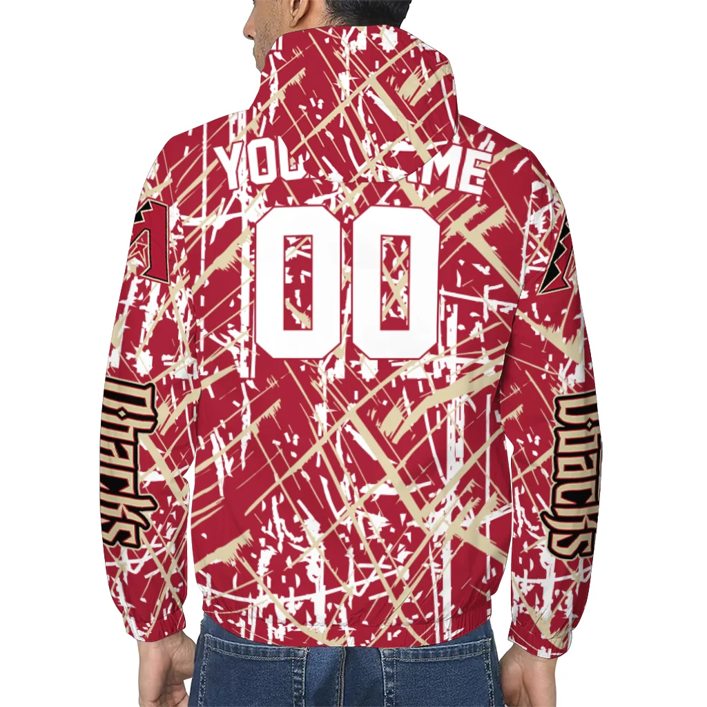 custom arizona diamondbacks brushstroke pattern red windbreaker jacket trendy custom arizona diamondbacks brushstroke pattern red windbreaker jacket trendy