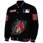 custom arizona diamondbacks claw fragment black varsity jacket best selling