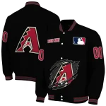 custom arizona diamondbacks claw fragment black varsity jacket best selling