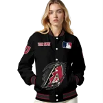custom arizona diamondbacks claw fragment black varsity jacket best selling