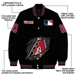 custom arizona diamondbacks claw fragment black varsity jacket best selling