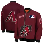 custom arizona diamondbacks claw gash red bomber jacket best selling