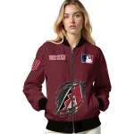 custom arizona diamondbacks claw gash red bomber jacket best selling