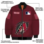 custom arizona diamondbacks claw gash red bomber jacket best selling