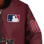 custom arizona diamondbacks claw gash red bomber jacket best selling