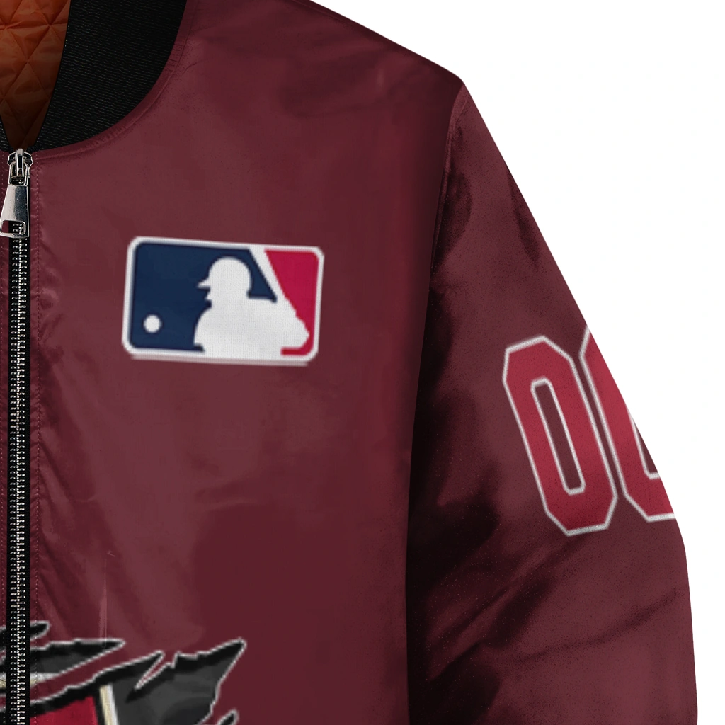 custom arizona diamondbacks claw gash red bomber jacket premium grade custom arizona diamondbacks claw gash red bomber jacket premium grade
