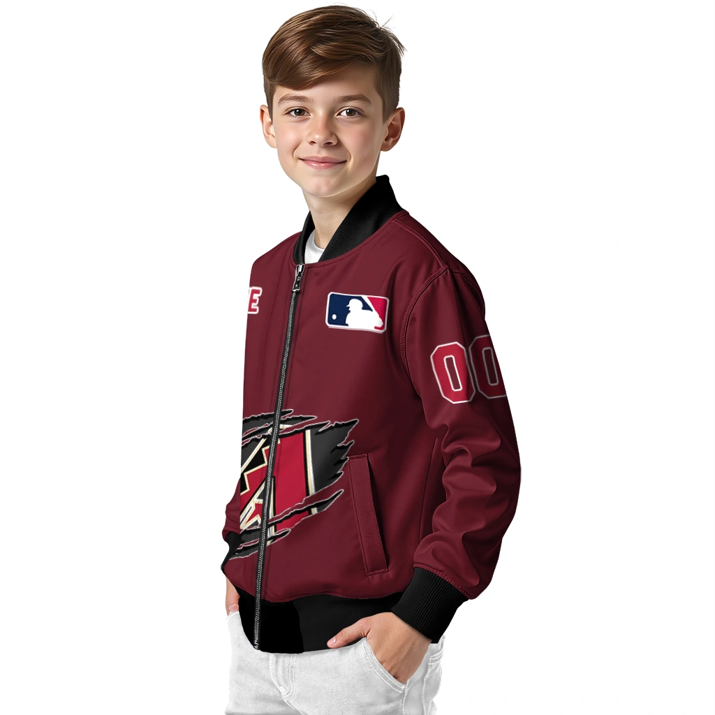custom arizona diamondbacks claw gash red bomber jacket trendy custom arizona diamondbacks claw gash red bomber jacket trendy