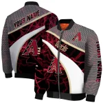 custom arizona diamondbacks electric flash red bomber jacket best selling