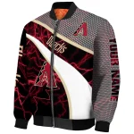 custom arizona diamondbacks electric flash red bomber jacket best selling