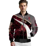 custom arizona diamondbacks electric flash red bomber jacket best selling
