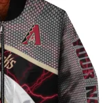 custom arizona diamondbacks electric flash red bomber jacket best selling
