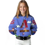 custom arizona diamondbacks mario blocks blue black varsity jacket best selling