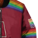 custom arizona diamondbacks rainbow jersey number red bomber jacket best selling
