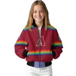 custom arizona diamondbacks rainbow jersey number red bomber jacket best selling