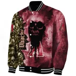 custom arizona diamondbacks skull cluster red varsity jacket best selling