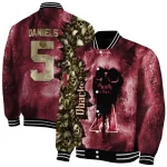 custom arizona diamondbacks skull cluster red varsity jacket best selling