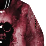 custom arizona diamondbacks skull cluster red varsity jacket best selling