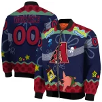 custom arizona diamondbacks spongebob playtime red blue bomber jacket best selling