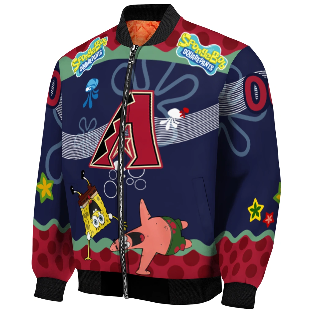 custom arizona diamondbacks spongebob playtime red blue bomber jacket fashion forward custom arizona diamondbacks spongebob playtime red blue bomber jacket fashion forward