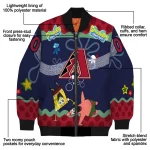 custom arizona diamondbacks spongebob playtime red blue bomber jacket best selling