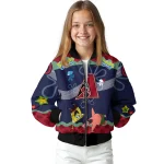 custom arizona diamondbacks spongebob playtime red blue bomber jacket best selling
