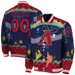 custom arizona diamondbacks spongebob playtime red blue varsity jacket best selling