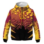 custom arizona state sun devils brick motion maroon black windbreaker jacket best selling