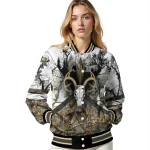 custom arizona state sun devils deer skull camouflage white varsity jacket best selling