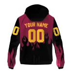 custom arizona state sun devils flame trim maroon black windbreaker jacket best selling