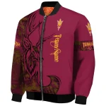custom arizona state sun devils tribal deer art maroon bomber jacket best selling