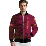 custom arizona state sun devils tribal deer art maroon bomber jacket best selling