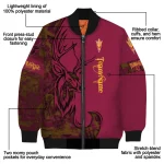 custom arizona state sun devils tribal deer art maroon bomber jacket best selling