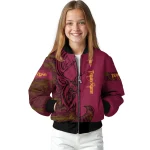 custom arizona state sun devils tribal deer art maroon bomber jacket best selling
