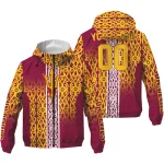 custom arizona state sun devils tribal swirls maroon windbreaker jacket best selling