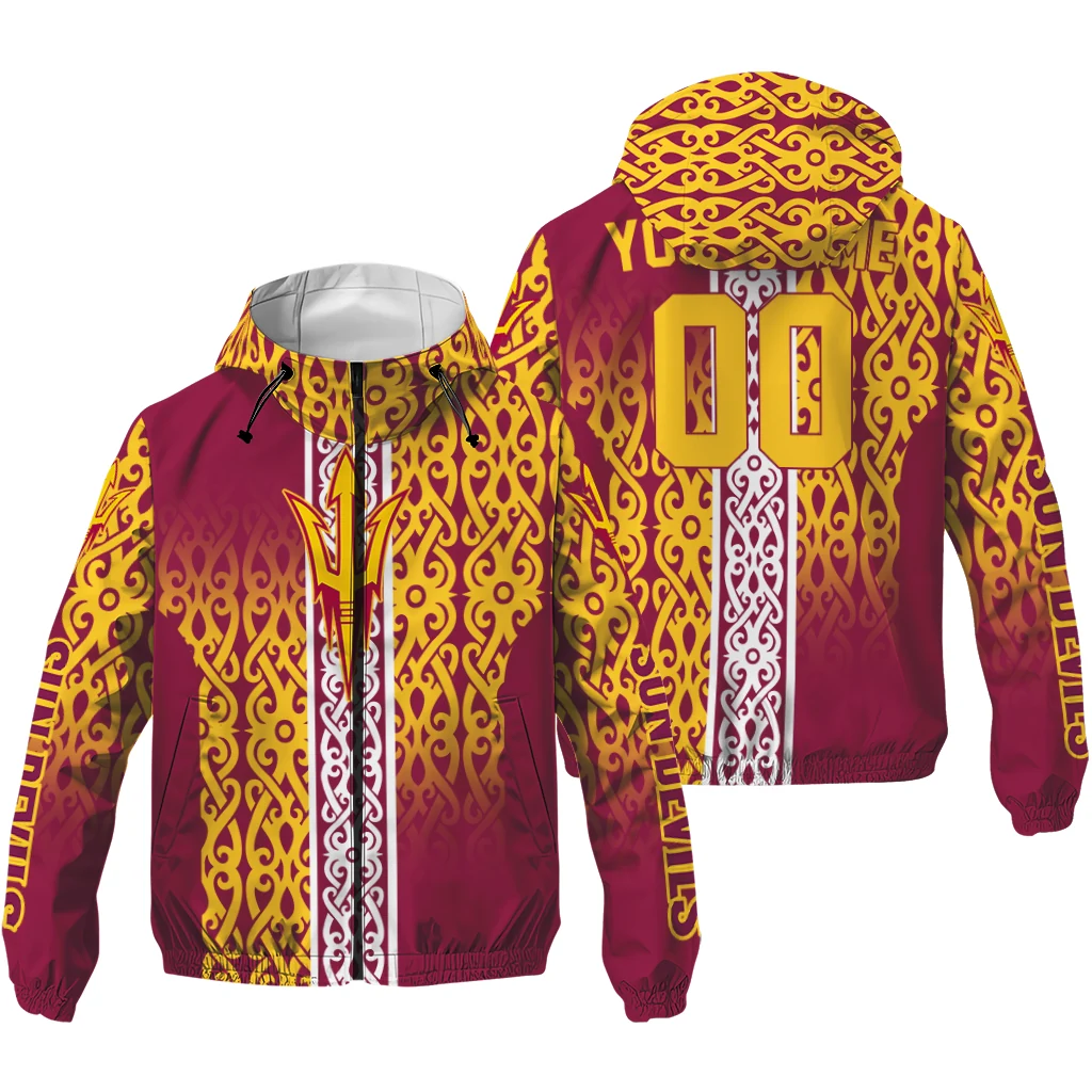 custom arizona state sun devils tribal swirls maroon windbreaker jacket high quality custom arizona state sun devils tribal swirls maroon windbreaker jacket high quality