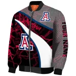 custom arizona wildcats electric flash red bomber jacket best selling