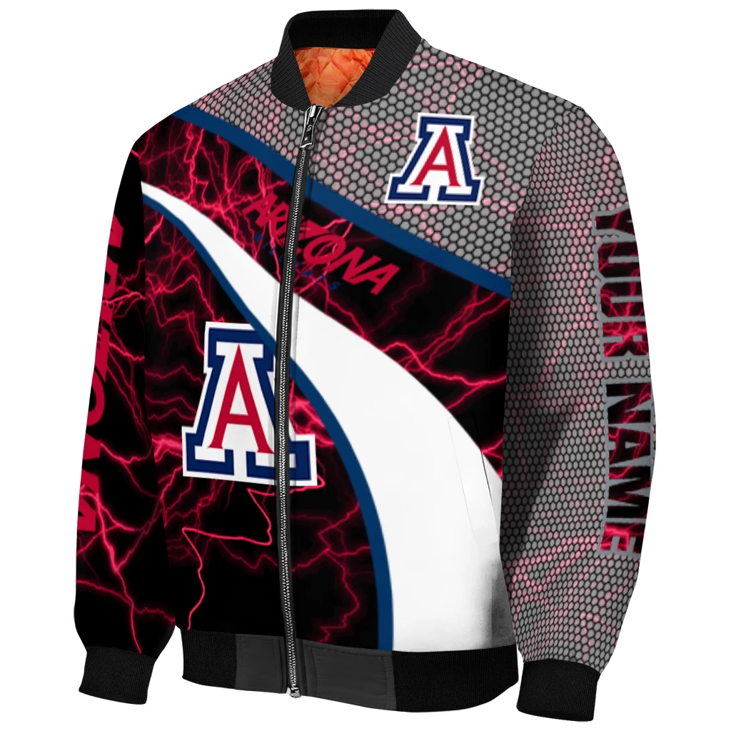 custom arizona wildcats electric flash red bomber jacket fashion forward custom arizona wildcats electric flash red bomber jacket fashion forward