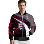 custom arizona wildcats electric flash red bomber jacket best selling