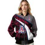 custom arizona wildcats electric flash red bomber jacket best selling