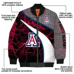 custom arizona wildcats electric flash red bomber jacket best selling